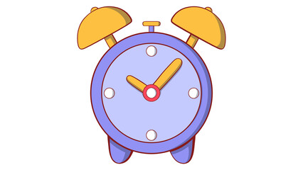 alarm clock cartoon illustration, round alarm clock icon, alarm clock isolated, vintage alarm clock morning ring mechanical
