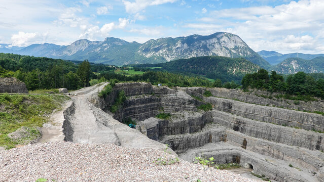 Granitabbau am Radweg von Kufstein nach Scheffau