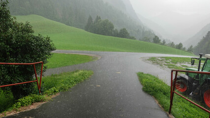 Unwetter auf der Radtour im Brixental