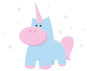 Unicorn . Cute illustration for print.