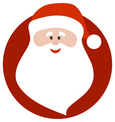 Logo Santa Claus. Christmas  illustration.