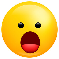 Emoji smile icon  symbol. Speechless face yellow cartoon character.