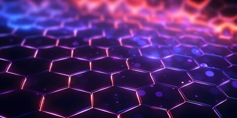 Obraz premium Abstract background hexagon network technology