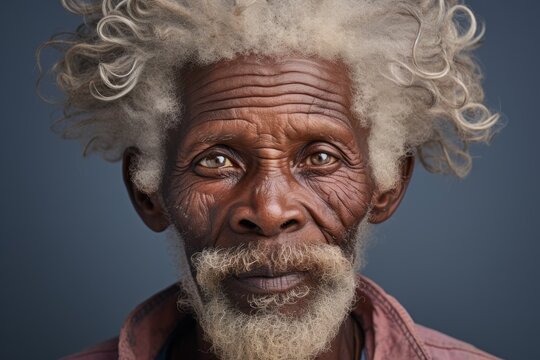 Close-up Portrait Of African American Disadvantaged Man With Selective Focus