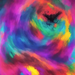 Zelfklevend Fotobehang Mix van kleuren Psychedelic Colorful Background