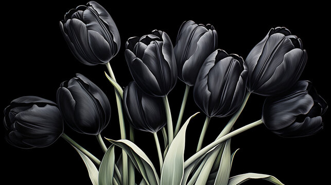 Black tulips online