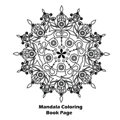 Easy Flower Coloring Book Mandala Design