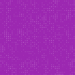 Abstract seamless geometric pattern. Mosaic background of white triangles. Evenly spaced small shapes of different color. Vector illustration on purple background