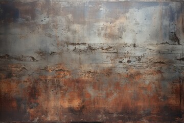 Weathered and textured metal background, highlighting the raw and industrial aspect of metal surfaces. Generative AI
