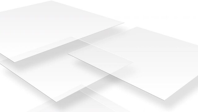 White grey abstract geometric corporate motion background with square shapes. Seamless looping animation