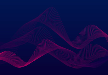 abstract blue background with dynamic line wave