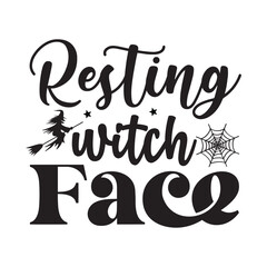 Resting Witch Face Halloween Gifts svg