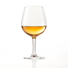 Glass of dessert wine side view isolated on a white background 