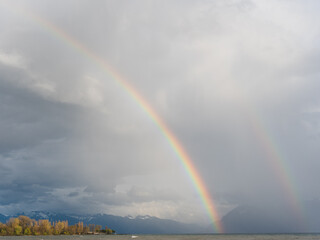 Rainbow over the Lake Leman(Geneva)
