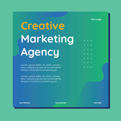 Digital business marketing banner for social media post template