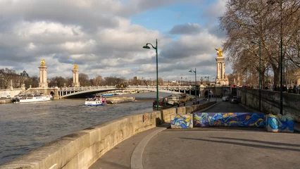 Photo sur Plexiglas Pont Alexandre III Pont Alexandre III Bridge in Paris