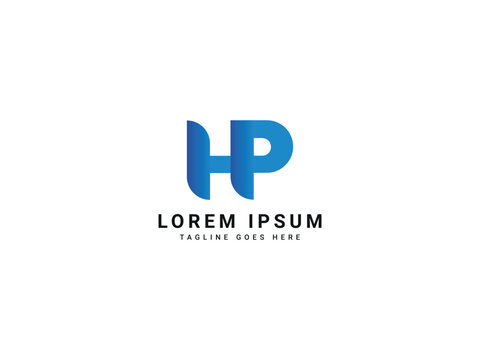 hp modern letter logo