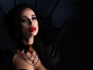 Vampire Halloween woman portrait