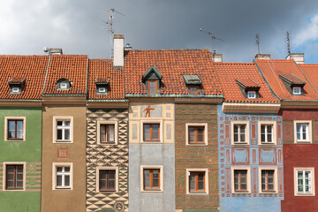 Medieval merchant houses on Old Market Square, Poznan