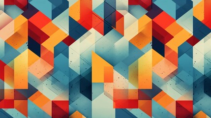 A dynamic wallpaper with a repeating pattern of different shapes