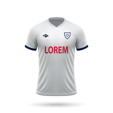 3d realistic soccer jersey in Tottenham style, shirt template football kit 2023