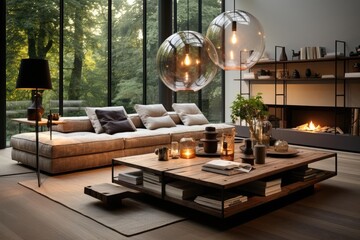 Obraz premium Minimalist luxury living room