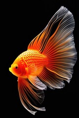 Fototapeta premium Goldfish on a black background. Generative AI