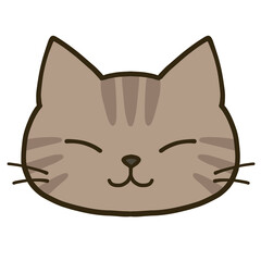 シンプルな線目のキジトラ猫