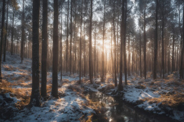 Sunlit Forest Clearing