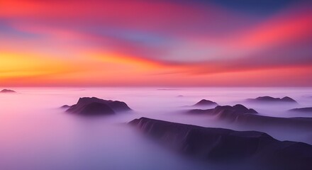 Fototapeta premium sunset over the sea - generative ai