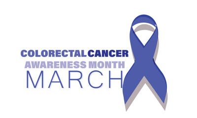 National Colorectal Cancer awareness month. background, banner, card, poster, template. Vector illustration.