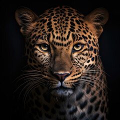 Fototapeta na wymiar Close-up portrait of leopard