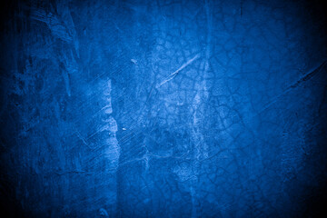 Old wall pattern texture cement blue dark abstract  blue color design are light with black gradient background.