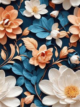 High-quality desktop wallpapers with flowers. Generative AI