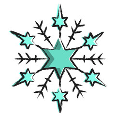Obraz premium Hand drawn Snowflake icon