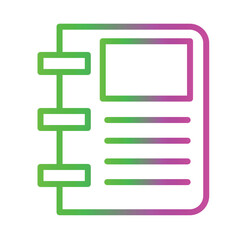 Book Office Supplies Gradient Icon