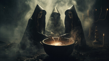 Witches and the Mysterious Cauldron