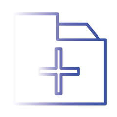 Obraz premium Card Cover Document Gradient Icon