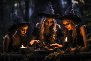 Witches at their Brew - obrazy, fototapety, plakaty