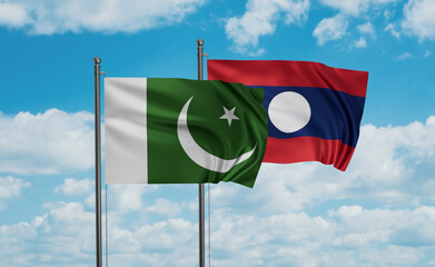 Laos and Pakistan flag