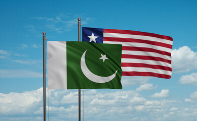 Liberia and Pakistan flag
