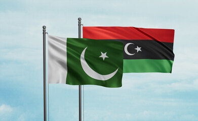 Libya and Pakistan flag