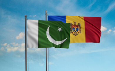 Moldova and Pakistan flag