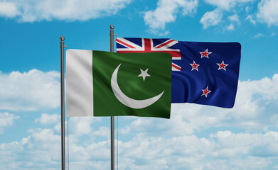 New Zealand and Pakistan flag