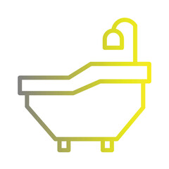 Fototapeta premium Tub Plumber Shower Gradient Icon