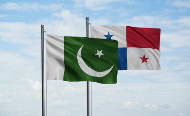 Panama and Pakistan flag