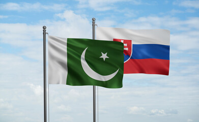 Slovakia and Pakistan flag