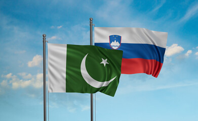 Slovenia and Pakistan flag