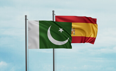 Spain and Pakistan flag