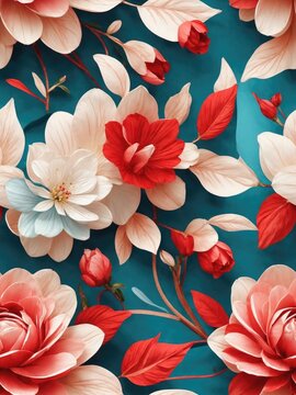 High-quality desktop wallpapers with flowers. Generative AI